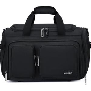 MILADA Underseat Carry On Luggage Bags for Travel Lightweight Foldable Carry On Bags for Airplanes Small Duffle Bag for Men Women TSA Approved Underseat Bag Travel Tote Bags, Black