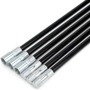 Stanbroil 18-Foot Fiberglass Chimney Rod Kit, 1/4" NPT Fittings, Used with Brush to Clean Debris from Chimney