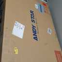 ANDY STAR Scalloped Arched Mirror, 22x35 Matte Black Irregular Wall Mirror for Bathroom Vanity with Metal Frame for Living Room, Entryway, Fireplace, Mantel, with Stainless Steel Frame