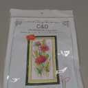 Stamped Cross Stitch Kits for Beginners- Full Set of Poppy Charm Embroidery for Adults,11 CT 3 Strands DIY Patterns Counted Arts Craft 9.518.5 inch