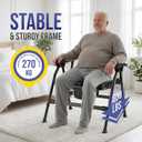 Extra Wide Bariatric Bedside Commode Chair, 600 lb Heavy Duty Portable Toilet for Adults & Seniors, Foldable Commode Chair with Tool-Free Assembly, Enlarged Seat, Bucket & Lid for Elderly Disabled