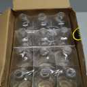 Vivaplex, 12, Clear, 16 oz Glass Bottles, with Lids