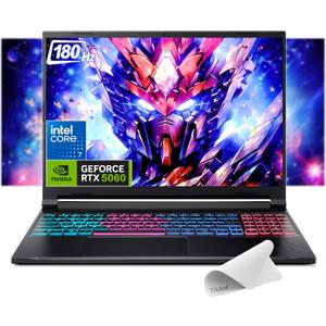 acer Nitro V 16S 16” WUXGA IPS 180Hz Gaming Laptop, Intel Core 7 Processor 240H, NVIDIA GeForce RTX 5060 with 8GB GDDR7 VRAM, w/Mouse pad (16GB RAM | 1TB PCIe SSD, Win11 Home)
