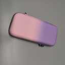 DLseego Pink and Purple Switch Case Set Gradient Carrying Case with 10 Slots Cute Protective Dockable Hard Shell with 4PCS Glitter Cat Paw Thumb Grips Caps and 1PC Flower Blossom Chain For Switch 2017