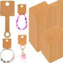 1000 Pcs Self Adhesive Bracelet Display Card Necklace Display Jewelry Packaging Selling Card for Keychain Earring Necklace Hairband and Scrunchies Hanging, 3.94 x 1.57 Inches(Brown)