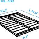 NHODIR Full Box Spring 3 Inch Heavy Duty Box Spring Mattress Foundation, Metal Bed Base with Fabric Cover, Noise Free Easy Assembly