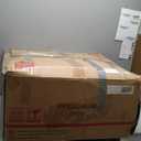 Wisteria Lane Outdoor Patio Furniture Set, 7 Piece Outdoor Dining Sectional Sofa with Dining Table and Chair, All Weather Wicker Conversation Set with Ottoman,Blue (High Back)