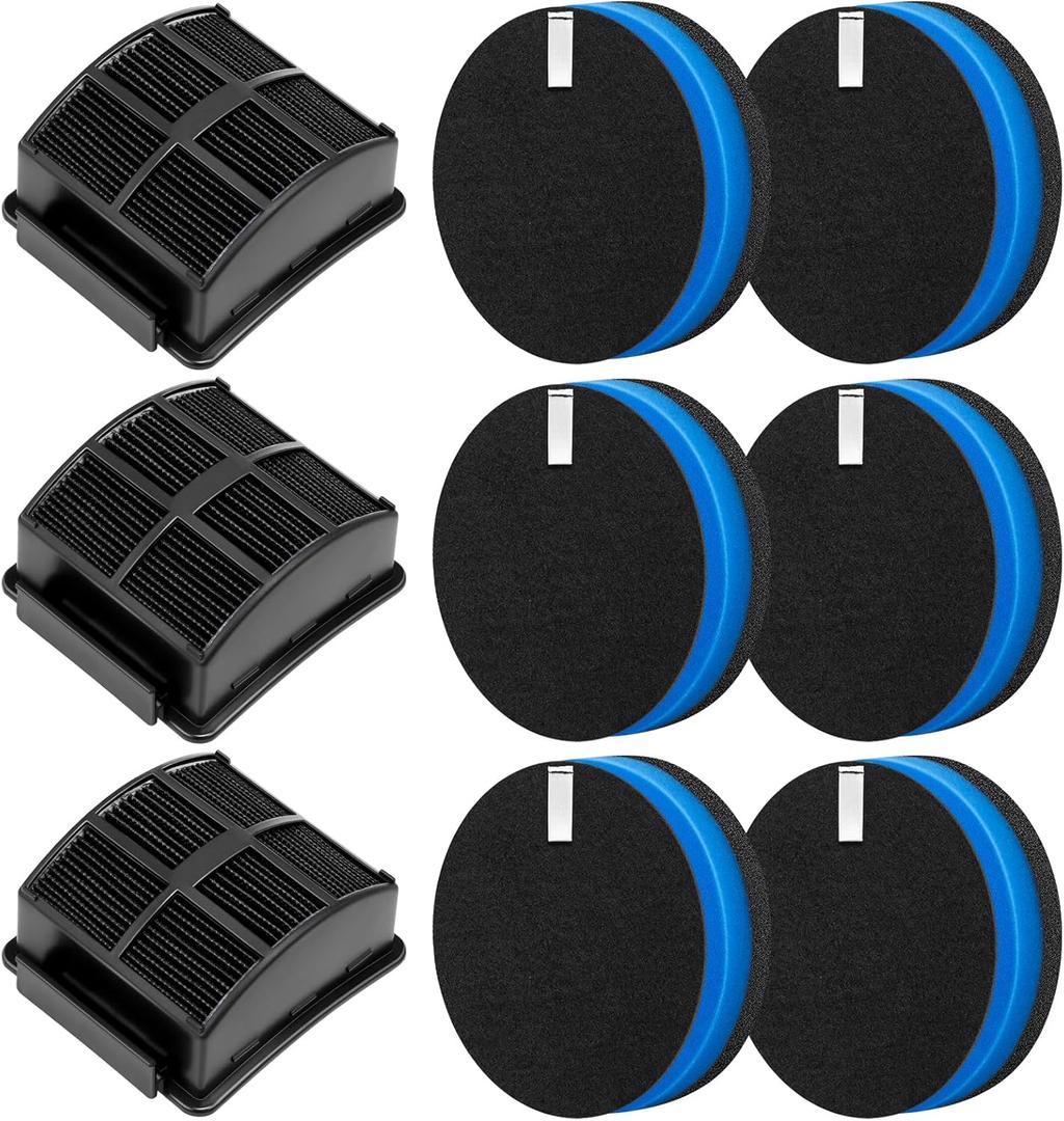 2998 Filter Replacement Kit Compatible with Bissell 2998 Multiclean Lift-Off Pet Vacuum, Fit for Bissell 2998 2999 2849 3000 3057 28492 31259 3399 2852 31269 3125W Vacuum, Part 1625641 (3+6 Pack)