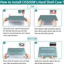 CISSOOK Hard Shell Case for MacBook Air 13 Inch A2337 M1 A1932 A2179 2021 2020 2019 2018 Released, Cherry Floral Beauty Cover with Keyboard Cover + Screen Protector for 2021 Air 13-Cherry Blossoms