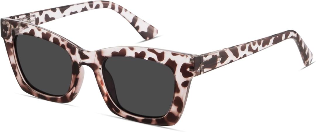 livho Trendy Polarized Sunglasses Women, Retro Sun Glasses for Women 2025, Cute Sunglasses for Woman, UV Protection Shades (White Tortoise/Black)