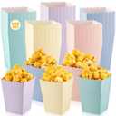 Geiserailie 100 Pcs Mini Popcorn Boxes for Party Colorful Paper Candy Favor Containers Buckets Supplies for Movie Theater Birthday Carnival Bridal Decorations(Pastel,Classic Style)