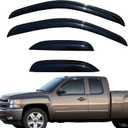 Tape On Window Visors Rain Guards for 2007-2013 Chevrolet Silverado & GMC Sierra 1500/2500HD/3500HD Extended Cab,Side Window Deflectors Vent Visors,Easy Install,Car Accessories for Weather Protection