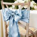 LaRibbons Light Blue Satin Ribbon 3 Inch x 10 Yards Continuous Light Blue Ribbon for Flower Bouquet, Chair Sashes, Baby Shower, Garland, Gift Wrapping, Christmas Decor, Craft Project