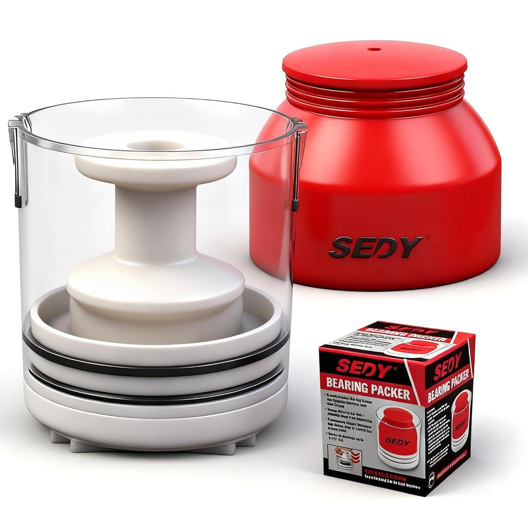 Premium Bearing Packer Kit, Handy Wheel Bearing Packer Tool Portable Wheel Bearing Grease Packer, Effortlessly Flushes Old Grease and Repacks Wheel Bearings