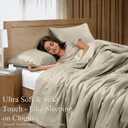 King Duvet Cover Set 3 Pieces, 100% Organic Viscose derived from Bamboo, Luxuriously Soft & Cooling, 1 Duvet Cover and 2 Pillowcases, 104" x 90"(King, Oat Milk)
