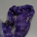 47 Inches Long Purple Braided Hair Anime Costume Wig  High Temperature Heat Resistant Silk Fiber  Natural Looking Cosplay Wig for Halloween Party, Cosplay (Purple, Adult Size)