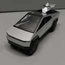 LLWEIT 1:32 Scale Toy Trucks Die-Cast Metal Body,Pull Back Car with Opening Doors with Metal Motorcycle,Boy Truck Toy for Age 3+ (Small, Silver)