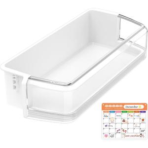 UPGRADED DA97-06177C Refrigerator Door Shelf Bin Compatible with Samsung Refrigerator Door Shelf Replacement Parts RSG257AARS RS22HDHPNSR Door Shelf Bin Upper Right RSG257AABP DA97-06177B DA63-04205