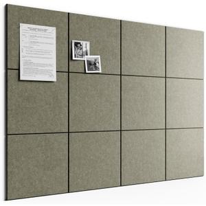 Bumusty Large Cork Board 48" x 36" Alternative - 12 Pack Felt Wall Tiles with 70 Safe Removable Adhesive Tabs, 30 Pushpins, Cork Boards for Walls Pin Board Bulletin Board Office Decor (Earth Brown)