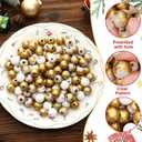 Bucherry 120 Pcs 16 mm Christmas Wooden Jesus Beads Nativity Wooden Craft Loose Advent Spacer Beads for DIY Christmas Ornaments Jewelry Making Home Wall Hanging Garland Holiday Decoration(Gold)