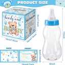 Glenmal 52 Pcs Baby Shower Games Gift Sets Large Baby Bottle for Shower Game Guess How Many Candies Decorations for Gender Reveal(Bear)
