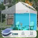 MASTERCANOPY 10x10ft Canopy SunWall Instant Canopy SideWall for Pop Up Canopy Tent Gazebos, UV Protection Sidewall Only, Spliceable (1 Pack, Sky Blue)