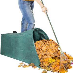 Leaf Collector, 200L Collapsible Garden Bag for Yard Waste, Reusable Heavy Duty Yard Waste Bag for Leaves, Lawn Trash, and Home Use(dustpan-shaped, 53 Gallon/200L)