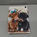 Case for Fire HD 8 & HD 8 Plus Tablet (12th/10th Gen, 2024/2022/2020), Slim PU Leather Folio Cover with Stand & Auto Wake/Sleep, Shockproof Protection for Fire HD 8 8-Inch Tablet, Cute Highland Cows