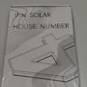 ISUNMEA 9 Inch Solar Lighted House Numbers for Outside, Light Up Waterproof LED Address Numbers Signs for Houses, Large Personalized Illuminated Exterior Modern House Numbers Light (4-Black, 9IN)