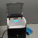 EUHOMY Smart Nugget Ice Maker Countertop, Pebble Ice Maker Machine with APP Control, 40lbs/24H, Ready in 7 Mins, Self-Cleaning, Portable Sonic Ice Makers with Hanging Ice Scoop for Home/Kitchen/Office (Black)