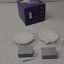 SMAVISTA 12W Smart Recessed Downlights 6 Inch, RGBCW WiFi LED Retrofit Light, Compatible with Alexa/Google Assistant, Sync to Music Mode & Multiple DIY Scene Mode with Junction Box, 2pk