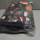 5x7 Area Rugs for Living Room Vacuum-Friendly Machine Washable Area Rug Flower Floral Printed Pattern Low Pile Non-Slip Carpet for Bedroom Hallway Entryway, Black