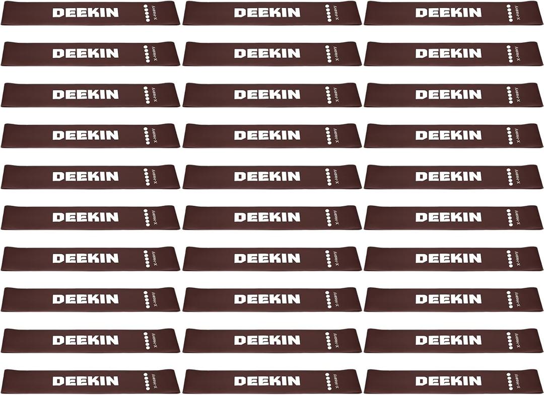 DEEKIN 30 Pcs Resistance Bands Bulk Resistance Loop Elastic Exercise Bands Exercise Equipment for Women Men Home Pilates, Fitness, Gym, Yoga