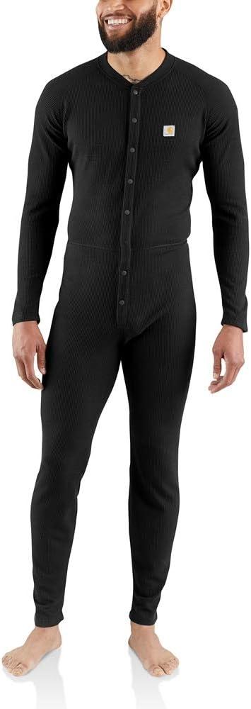 Carhartt Men's MUS130 Classic Union Suit (X-Large Regular, Black)