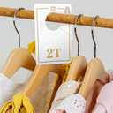 2 x Canopy Street Modern Rainbow Closet Clothing Dividers/Trendy Rainbow Closet Organizers / 10 Newborn To 4T Clothes Organization Dividers / 4" x 6" Flat Boho Baby Nursery Divider Set