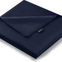 ZonLi 60"x80" Navy Blue Duvet Cover, Oeko-texCertified 100% Cotton, Queen Size RemovableDuvet Cover for Weighted Blanket