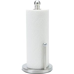 Kitchen Details Paper Towel Holder & Dispenser | Holds Standard Size Roll | Freestanding | Counter top | Weighted Base | Stainless Steel, 6.1"x 6.1"x 13.1"