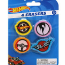 Hot Wheels Erasers, 4 Counts, 7 Packs