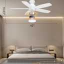 Ohniyou Ceiling Fans with Lights, 42'' Low Profile Ceiling Fan with Light and Remote/APP Control, Modern Flush Mount Ceiling Fan for Indoor Bedroom Kitchen, Dimmable, Qiuet DC Motor, White