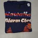Hawaiian Alarm Clock: Funny Hawaii Chicken Shirt T-Shirt (Blue, M)