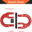 1/2" Grade 80 Alloy Steel Hammerlock Coupling Link, Tow Hitch Hammer Lock Safety Trailer Chain Adapter Connector Link for Heavy Super Duty Truck Chain Hitch, 12000 Lbs Work Load Limit - Red