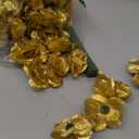 LELEE Rose Head Flowers with Stem - 108pcs Gold Rose Artificial Flowers Bulk - 3.1'' Silk Roses Fake Flower for Wedding Bouquet Party Home Decor DIY Baby Shower Centerpieces Tables Decoration