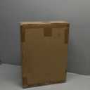 GHWIE Double Layer Bamboo Bread Box for Kitchen Counter,Large Capacity Bread Storage Bin,Bread Container with Acrylic Wavy Door Panel (White, Medium)