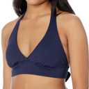 Anne Cole RIC-Rac Marylin Halter Top (Large, Navy)