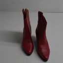 Soda BLAZING ~ Women Western Bootie Pointe Toe with Low Heel  (10, Fire Red Pu)