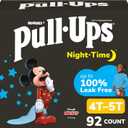 Pull-Ups Boys' Night-Time Potty Training Pants, Size 4T-5T Overnight Training Underwear (38-50 lbs), 92 Ct