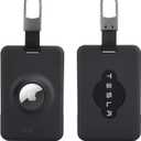 PROfezzion Tesla Key Card Holder with AirTag Slot, AirTag Tesla Card Plastic Card Key Holder for Model 3 Y S X Cybertruck with Keychain Key Rings, Key Card Protective Case Cover for Tesla - 2 Pack (Black + Black)