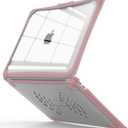 IBENZER Hexpact Compatible with MacBook Air 13 Inch Case 2022 2021 2020 M1 A2337 A2179 A1932, Heavy Duty Protective Case with Screen Lock for Mac Air 13 with Touch ID, Pinkish, AT13-PKSH