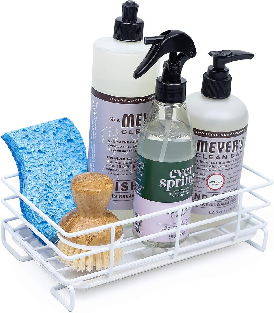 Kitchen Sink Sponge Soap Holder For Countertop Large White Kitchen Soap Tray Sink Organizer