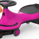 Hurtle Swing Ride On Car, Wiggle Car Toy for Kids, No Pedals, Batteries or Gears, Safe Toddler Ride On Toy with Twist & Go Motion, for Indoor & Outdoor Use, Suitable for Kids Above 3 Years (Pink), Small